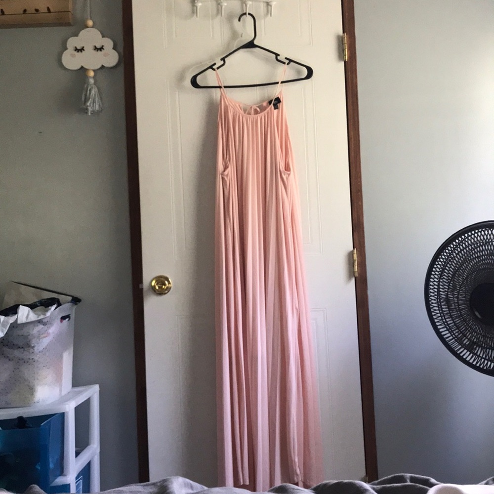 Blush maxi dress